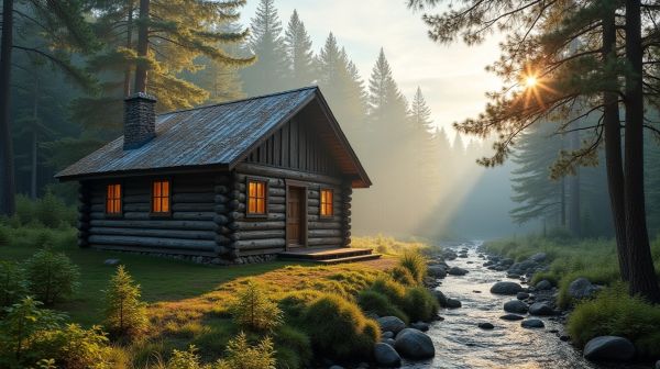Oasis naturelle avec un chalet habitable en bois